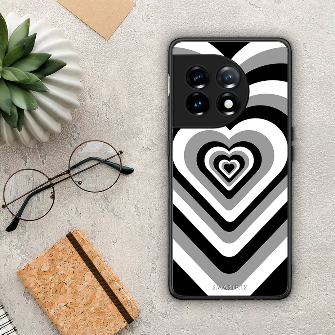 Θήκη OnePlus 11R / ACE 2 5G Black Hearts από τη Smartfits με σχέδιο στο πίσω μέρος και μαύρο περίβλημα | OnePlus 11R / ACE 2 5G Black Hearts Case with Colorful Back and Black Bezels