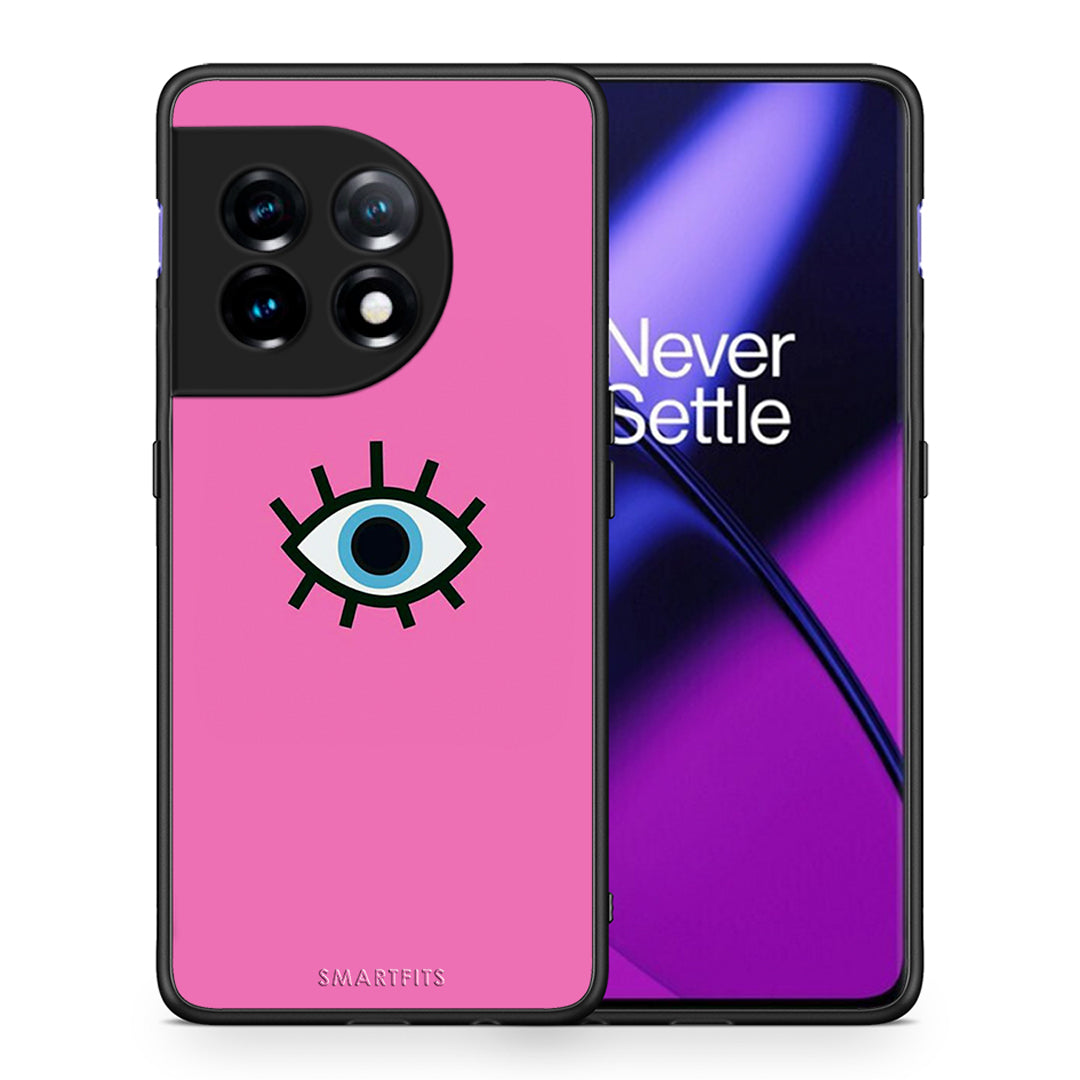 Θήκη OnePlus 11R / ACE 2 5G Blue Eye Pink από τη Smartfits με σχέδιο στο πίσω μέρος και μαύρο περίβλημα | OnePlus 11R / ACE 2 5G Blue Eye Pink Case with Colorful Back and Black Bezels