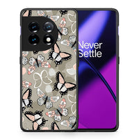 Thumbnail for Θήκη OnePlus 11 5G Boho Butterflies από τη Smartfits με σχέδιο στο πίσω μέρος και μαύρο περίβλημα | OnePlus 11 5G Boho Butterflies Case with Colorful Back and Black Bezels