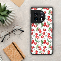 Thumbnail for Θήκη OnePlus 11 5G Cherry Summer από τη Smartfits με σχέδιο στο πίσω μέρος και μαύρο περίβλημα | OnePlus 11 5G Cherry Summer Case with Colorful Back and Black Bezels