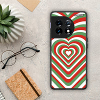 Thumbnail for Θήκη OnePlus 11 5G Christmas Hearts από τη Smartfits με σχέδιο στο πίσω μέρος και μαύρο περίβλημα | OnePlus 11 5G Christmas Hearts Case with Colorful Back and Black Bezels