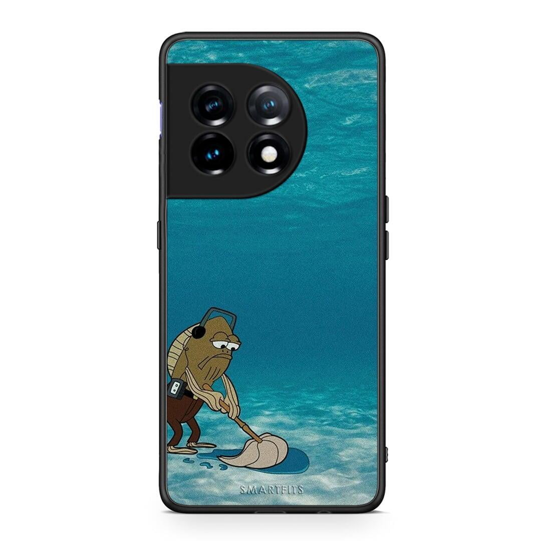 Θήκη OnePlus 11 5G Clean The Ocean από τη Smartfits με σχέδιο στο πίσω μέρος και μαύρο περίβλημα | OnePlus 11 5G Clean The Ocean Case with Colorful Back and Black Bezels