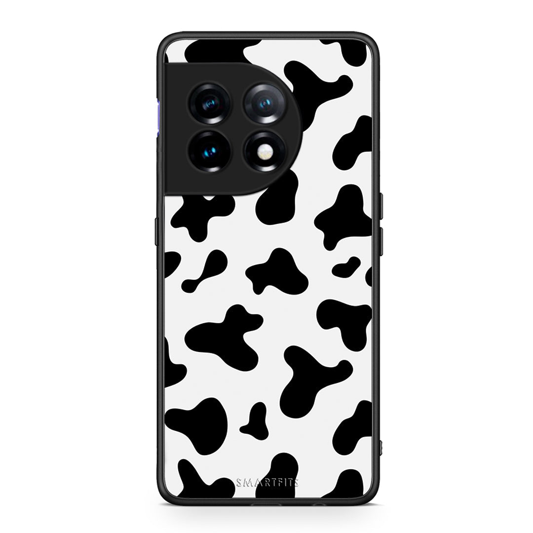 Θήκη OnePlus 11 5G Cow Print από τη Smartfits με σχέδιο στο πίσω μέρος και μαύρο περίβλημα | OnePlus 11 5G Cow Print Case with Colorful Back and Black Bezels