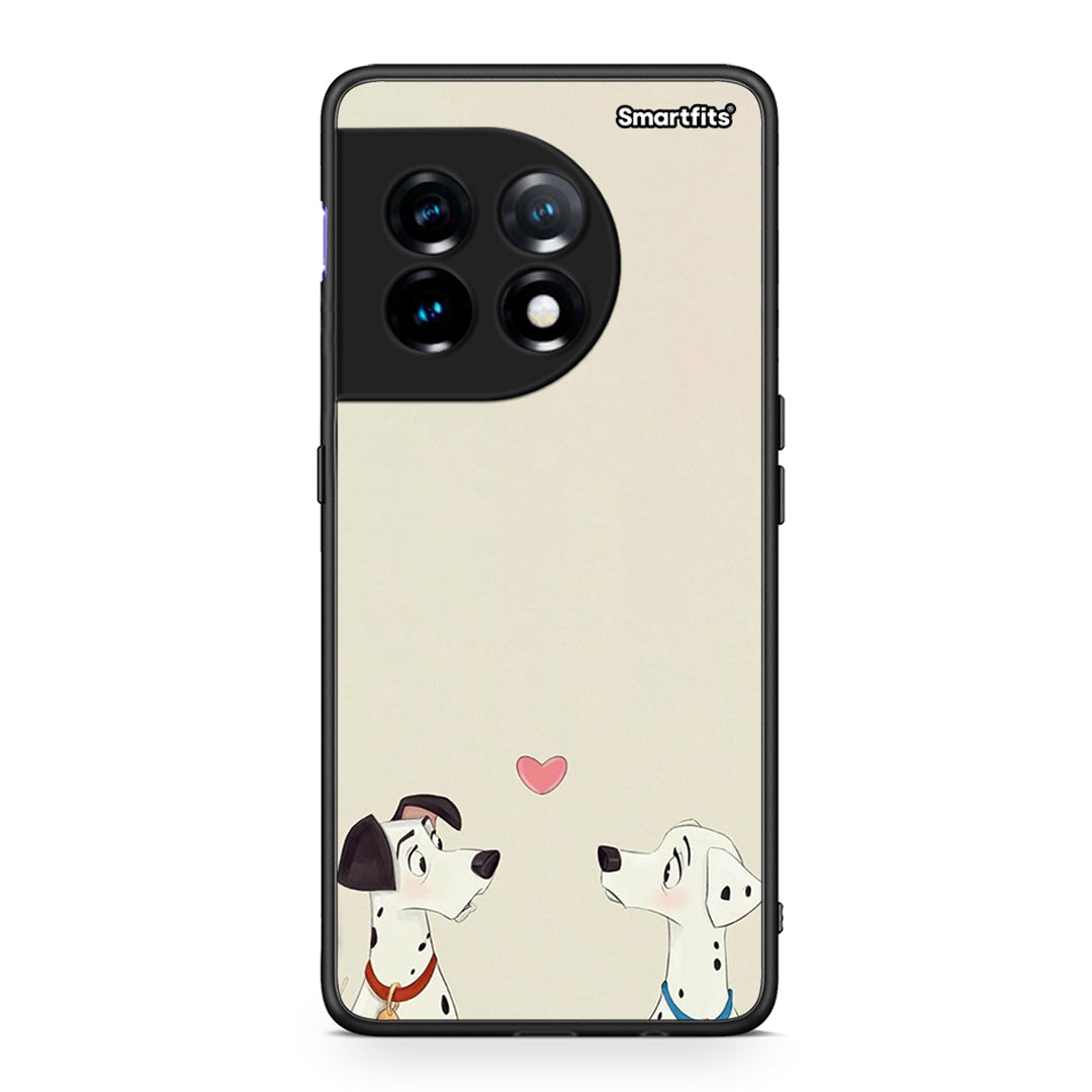 Θήκη OnePlus 11R / ACE 2 5G Dalmatians Love από τη Smartfits με σχέδιο στο πίσω μέρος και μαύρο περίβλημα | OnePlus 11R / ACE 2 5G Dalmatians Love Case with Colorful Back and Black Bezels