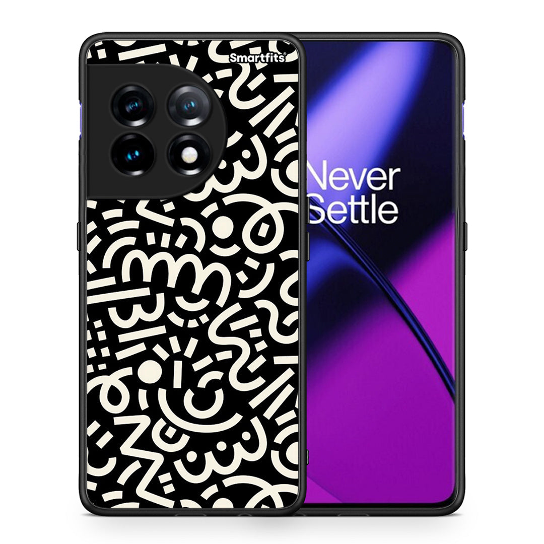 Θήκη OnePlus 11R / ACE 2 5G Doodle Art από τη Smartfits με σχέδιο στο πίσω μέρος και μαύρο περίβλημα | OnePlus 11R / ACE 2 5G Doodle Art Case with Colorful Back and Black Bezels