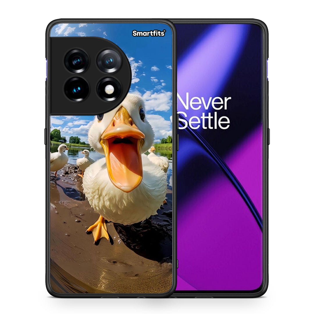 Θήκη OnePlus 11R / ACE 2 5G Duck Face από τη Smartfits με σχέδιο στο πίσω μέρος και μαύρο περίβλημα | OnePlus 11R / ACE 2 5G Duck Face Case with Colorful Back and Black Bezels