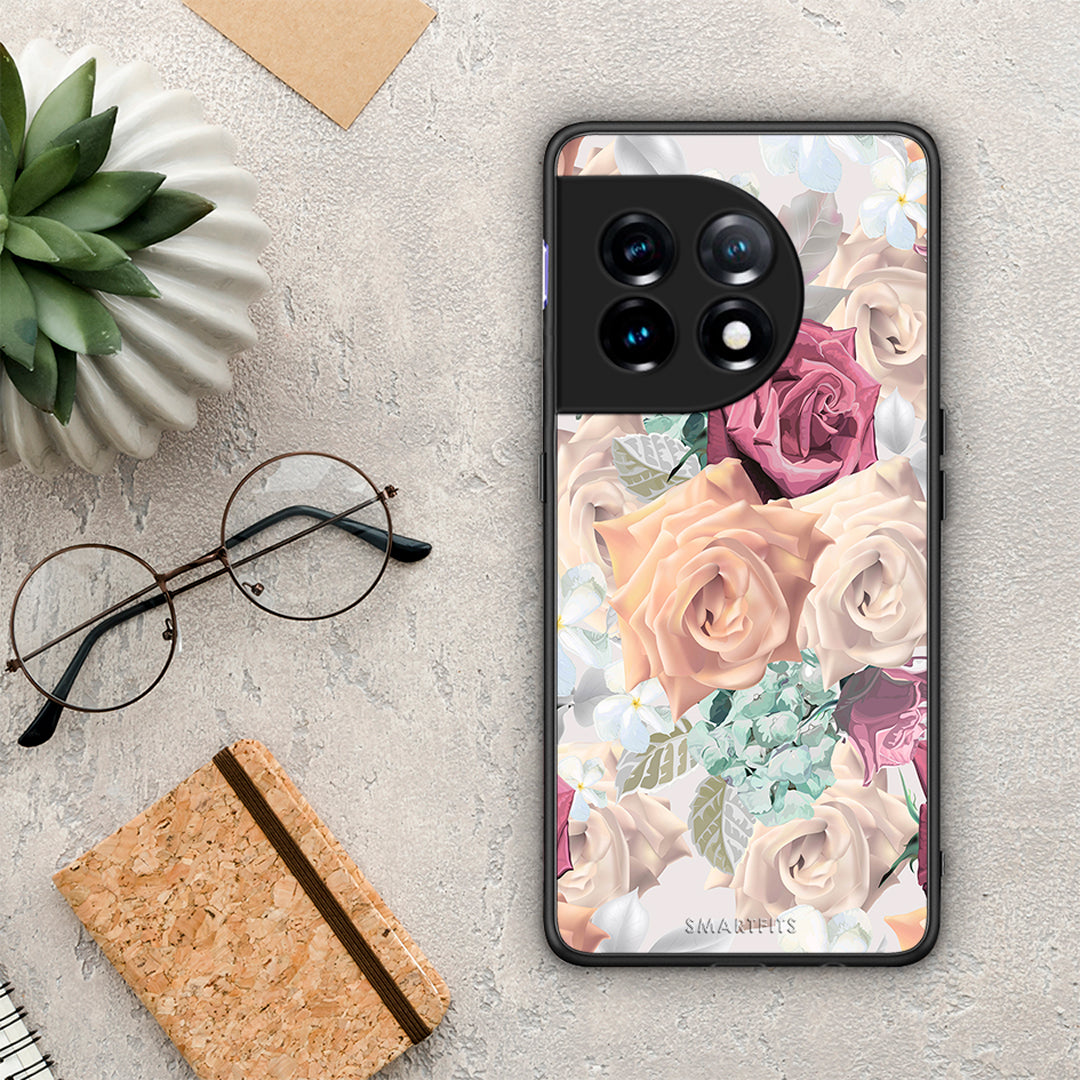 Θήκη OnePlus 11R / ACE 2 5G Floral Bouquet από τη Smartfits με σχέδιο στο πίσω μέρος και μαύρο περίβλημα | OnePlus 11R / ACE 2 5G Floral Bouquet Case with Colorful Back and Black Bezels