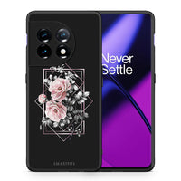 Thumbnail for Θήκη OnePlus 11R / ACE 2 5G Flower Frame από τη Smartfits με σχέδιο στο πίσω μέρος και μαύρο περίβλημα | OnePlus 11R / ACE 2 5G Flower Frame Case with Colorful Back and Black Bezels