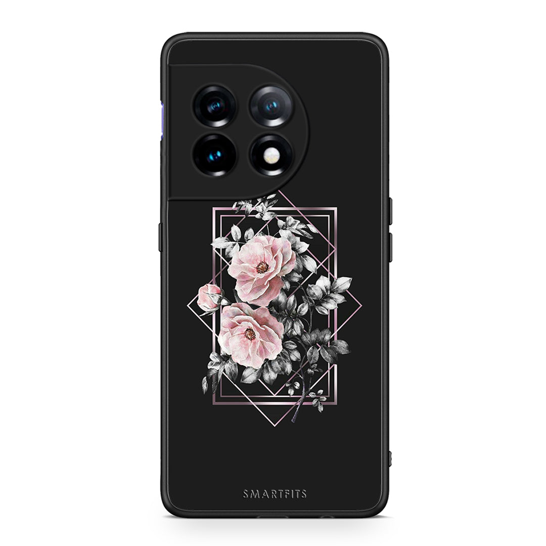 Θήκη OnePlus 11R / ACE 2 5G Flower Frame από τη Smartfits με σχέδιο στο πίσω μέρος και μαύρο περίβλημα | OnePlus 11R / ACE 2 5G Flower Frame Case with Colorful Back and Black Bezels