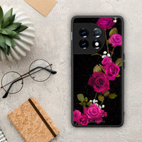 Thumbnail for Θήκη OnePlus 11 5G Flower Red Roses από τη Smartfits με σχέδιο στο πίσω μέρος και μαύρο περίβλημα | OnePlus 11 5G Flower Red Roses Case with Colorful Back and Black Bezels