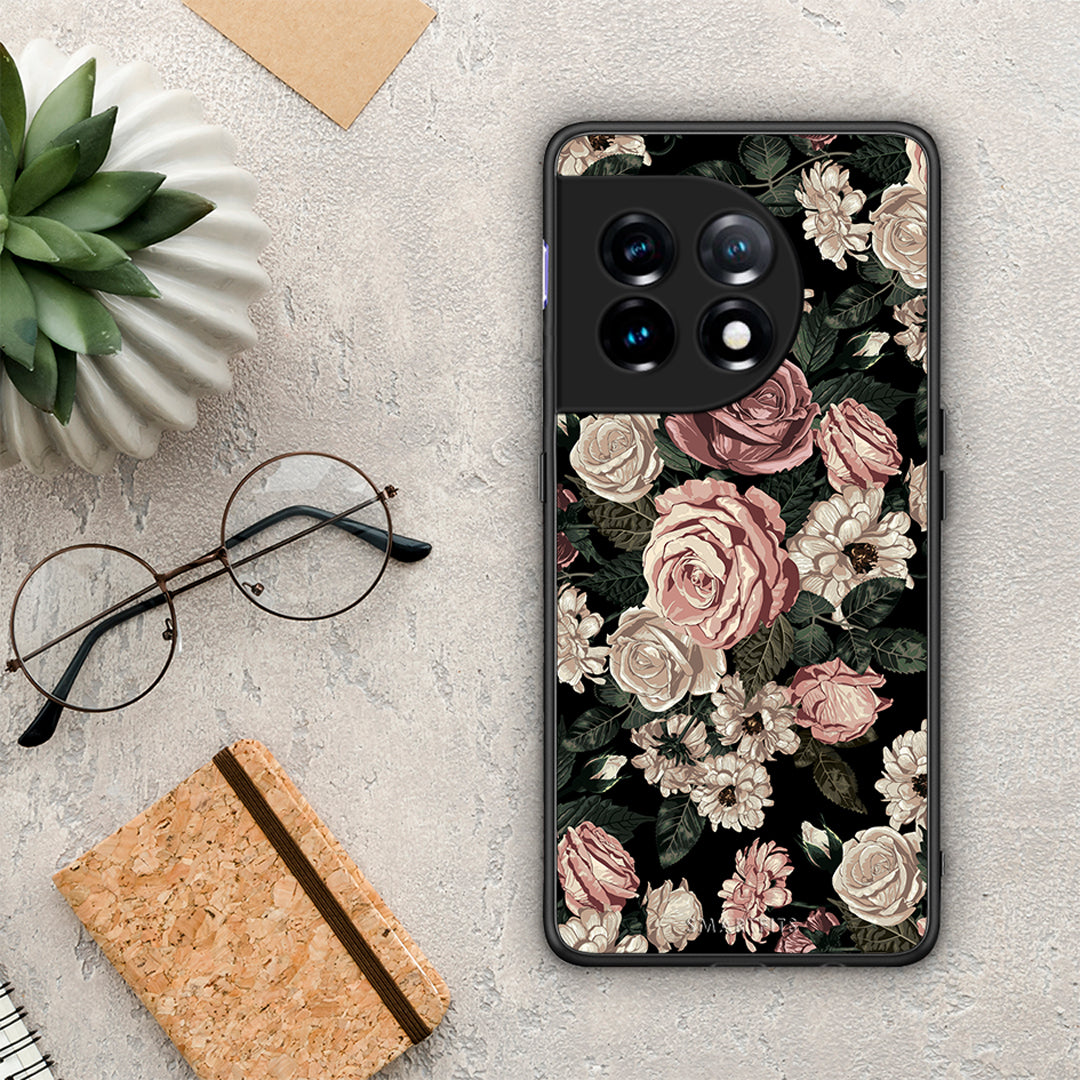 Θήκη OnePlus 11R / ACE 2 5G Flower Wild Roses από τη Smartfits με σχέδιο στο πίσω μέρος και μαύρο περίβλημα | OnePlus 11R / ACE 2 5G Flower Wild Roses Case with Colorful Back and Black Bezels