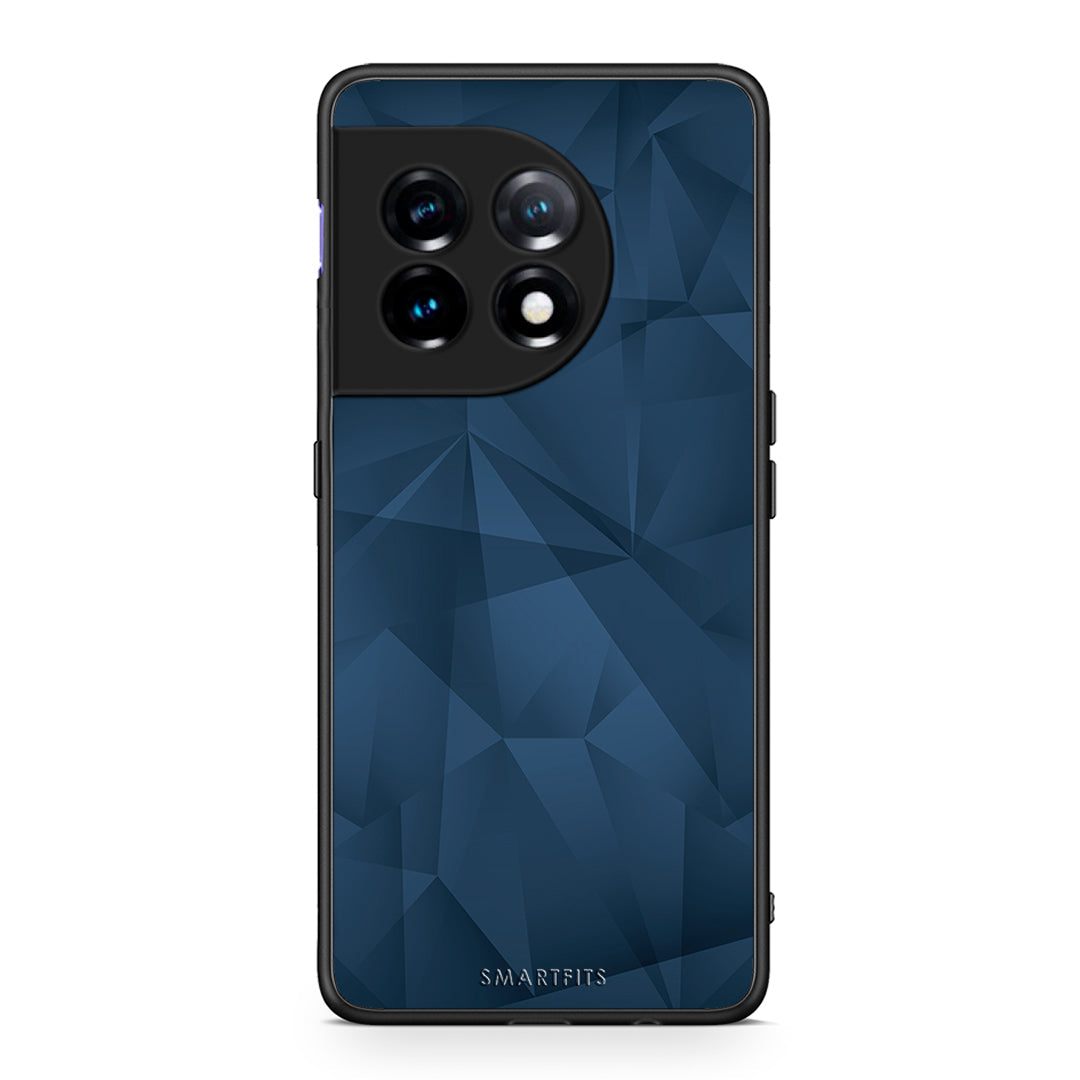 Θήκη OnePlus 11 5G Geometric Blue Abstract από τη Smartfits με σχέδιο στο πίσω μέρος και μαύρο περίβλημα | OnePlus 11 5G Geometric Blue Abstract Case with Colorful Back and Black Bezels