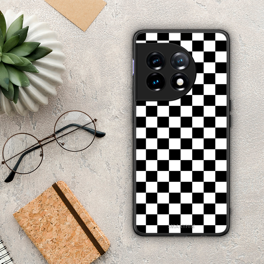 Θήκη OnePlus 11R / ACE 2 5G Geometric Squares από τη Smartfits με σχέδιο στο πίσω μέρος και μαύρο περίβλημα | OnePlus 11R / ACE 2 5G Geometric Squares Case with Colorful Back and Black Bezels