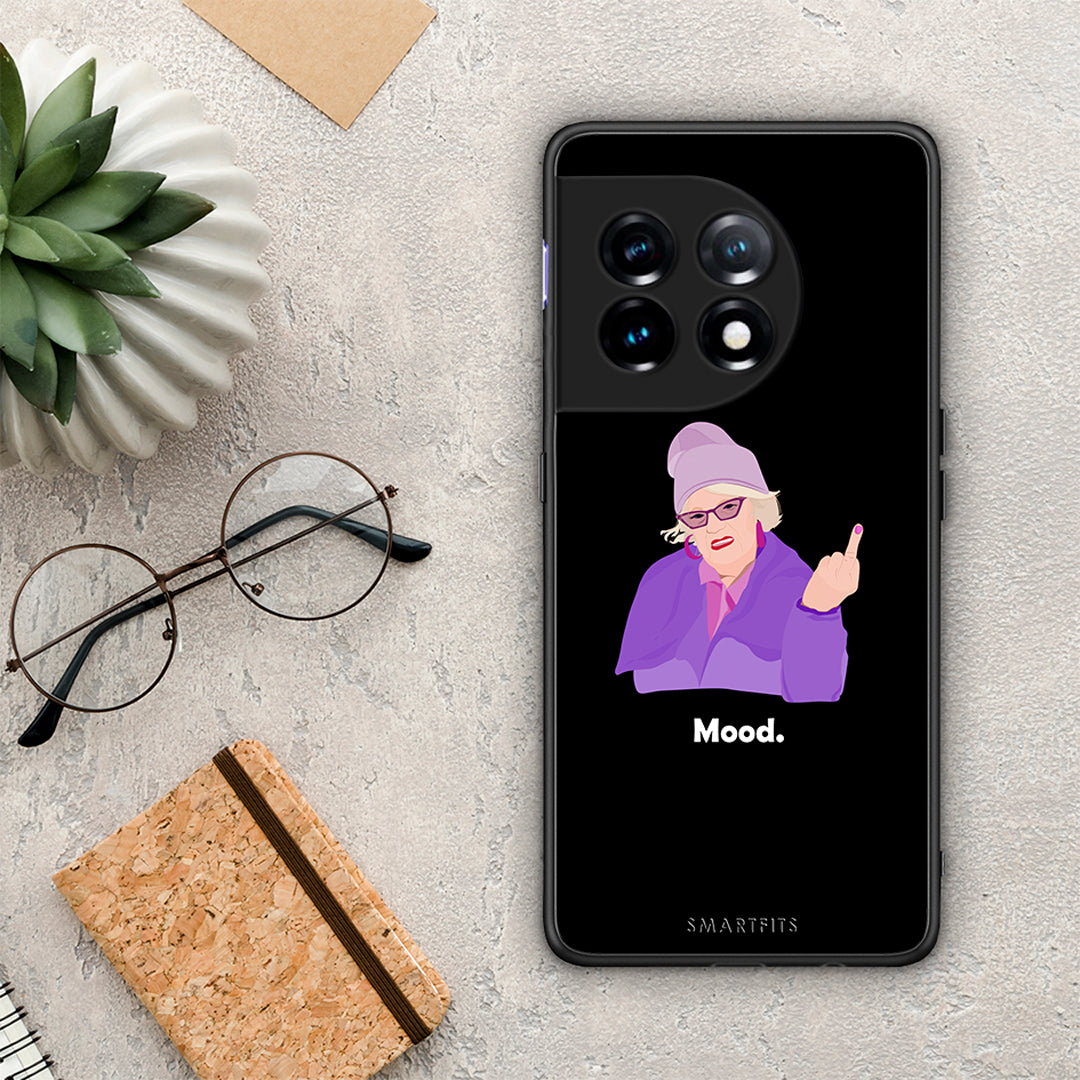 Θήκη OnePlus 11R / ACE 2 5G Grandma Mood Black από τη Smartfits με σχέδιο στο πίσω μέρος και μαύρο περίβλημα | OnePlus 11R / ACE 2 5G Grandma Mood Black Case with Colorful Back and Black Bezels