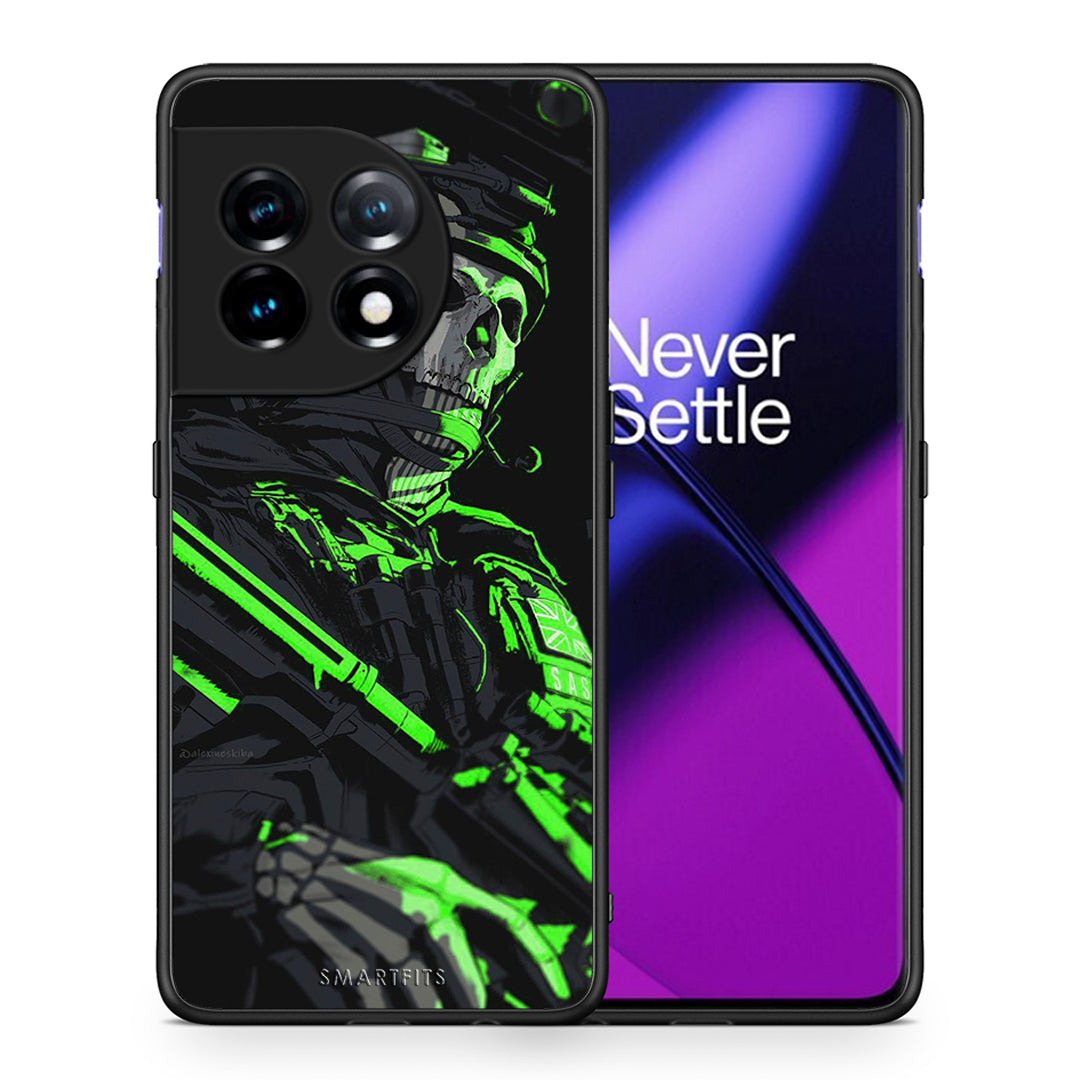 Θήκη OnePlus 11R / ACE 2 5G Green Soldier από τη Smartfits με σχέδιο στο πίσω μέρος και μαύρο περίβλημα | OnePlus 11R / ACE 2 5G Green Soldier Case with Colorful Back and Black Bezels