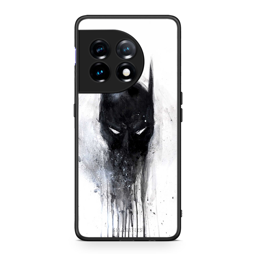 Θήκη OnePlus 11 5G Hero Paint Bat από τη Smartfits με σχέδιο στο πίσω μέρος και μαύρο περίβλημα | OnePlus 11 5G Hero Paint Bat Case with Colorful Back and Black Bezels