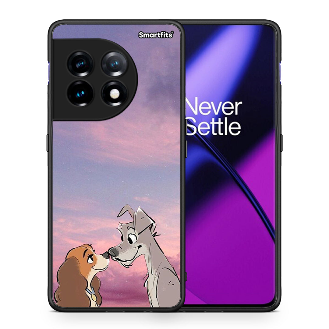 Θήκη OnePlus 11 5G Lady And Tramp από τη Smartfits με σχέδιο στο πίσω μέρος και μαύρο περίβλημα | OnePlus 11 5G Lady And Tramp Case with Colorful Back and Black Bezels