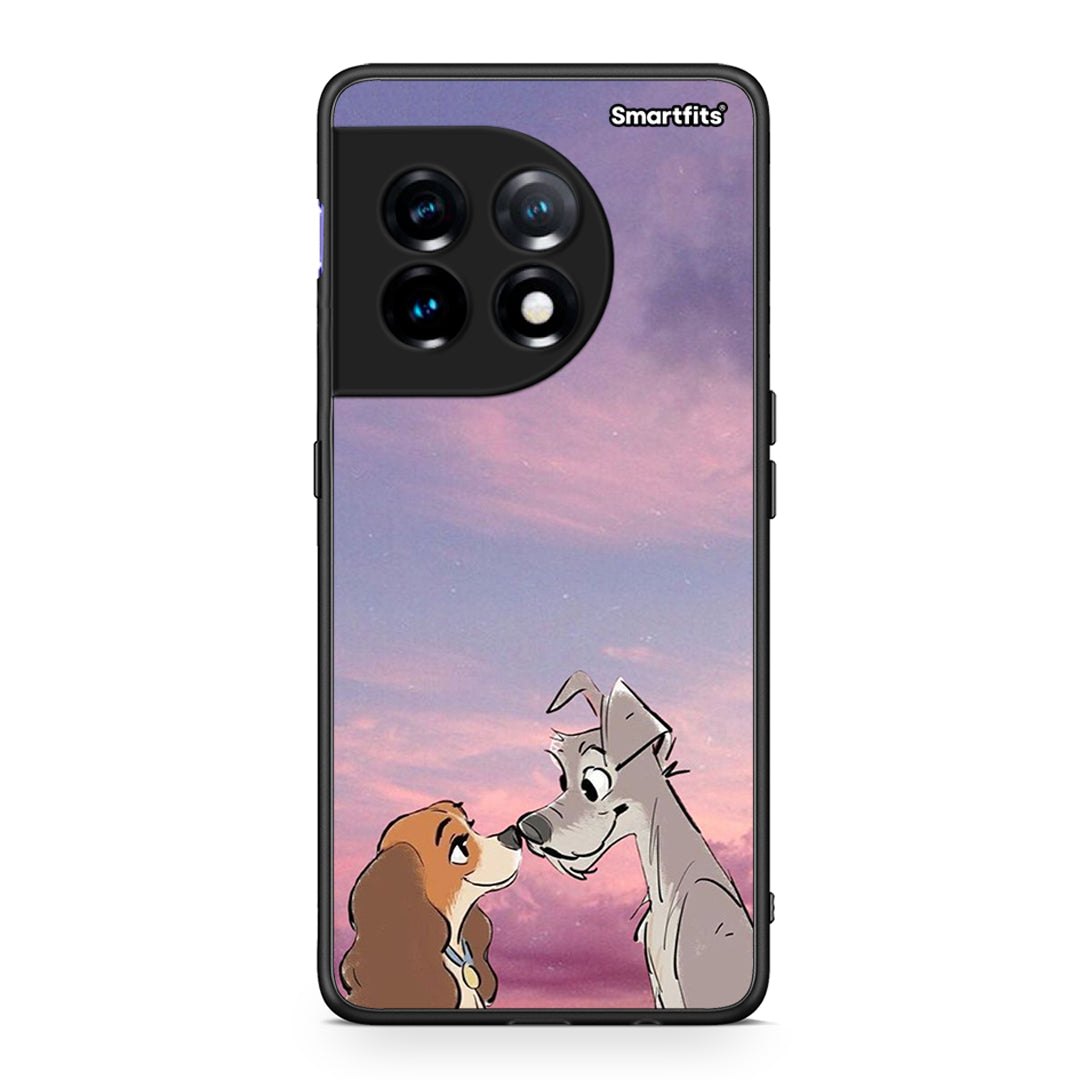 Θήκη OnePlus 11 5G Lady And Tramp από τη Smartfits με σχέδιο στο πίσω μέρος και μαύρο περίβλημα | OnePlus 11 5G Lady And Tramp Case with Colorful Back and Black Bezels