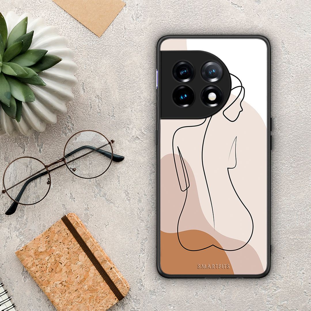 Θήκη OnePlus 11R / ACE 2 5G LineArt Woman από τη Smartfits με σχέδιο στο πίσω μέρος και μαύρο περίβλημα | OnePlus 11R / ACE 2 5G LineArt Woman Case with Colorful Back and Black Bezels