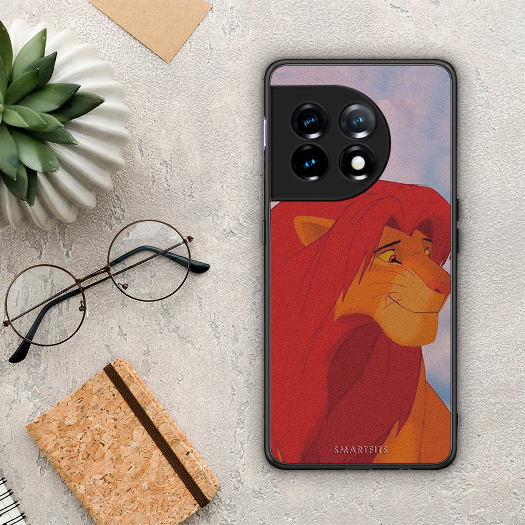 Θήκη OnePlus 11 5G Lion Love 1 από τη Smartfits με σχέδιο στο πίσω μέρος και μαύρο περίβλημα | OnePlus 11 5G Lion Love 1 Case with Colorful Back and Black Bezels