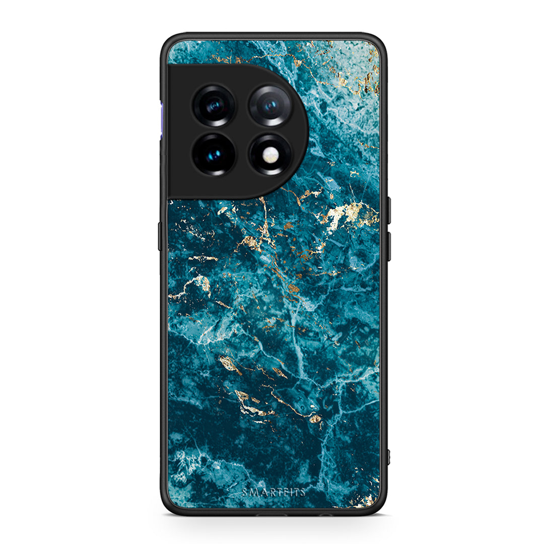 Θήκη OnePlus 11R / ACE 2 5G Marble Blue από τη Smartfits με σχέδιο στο πίσω μέρος και μαύρο περίβλημα | OnePlus 11R / ACE 2 5G Marble Blue Case with Colorful Back and Black Bezels