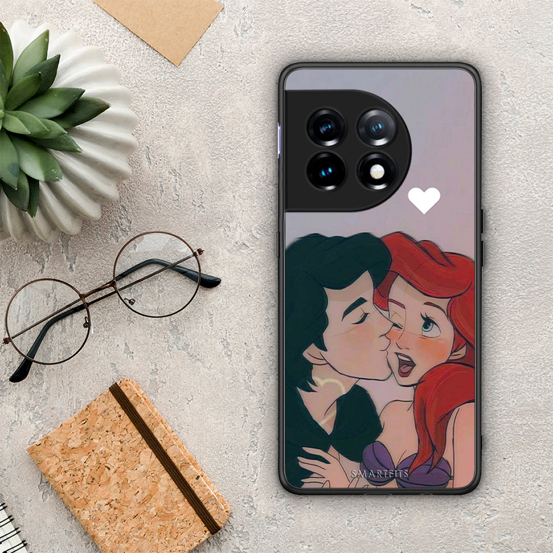 Θήκη OnePlus 11 5G Mermaid Couple από τη Smartfits με σχέδιο στο πίσω μέρος και μαύρο περίβλημα | OnePlus 11 5G Mermaid Couple Case with Colorful Back and Black Bezels