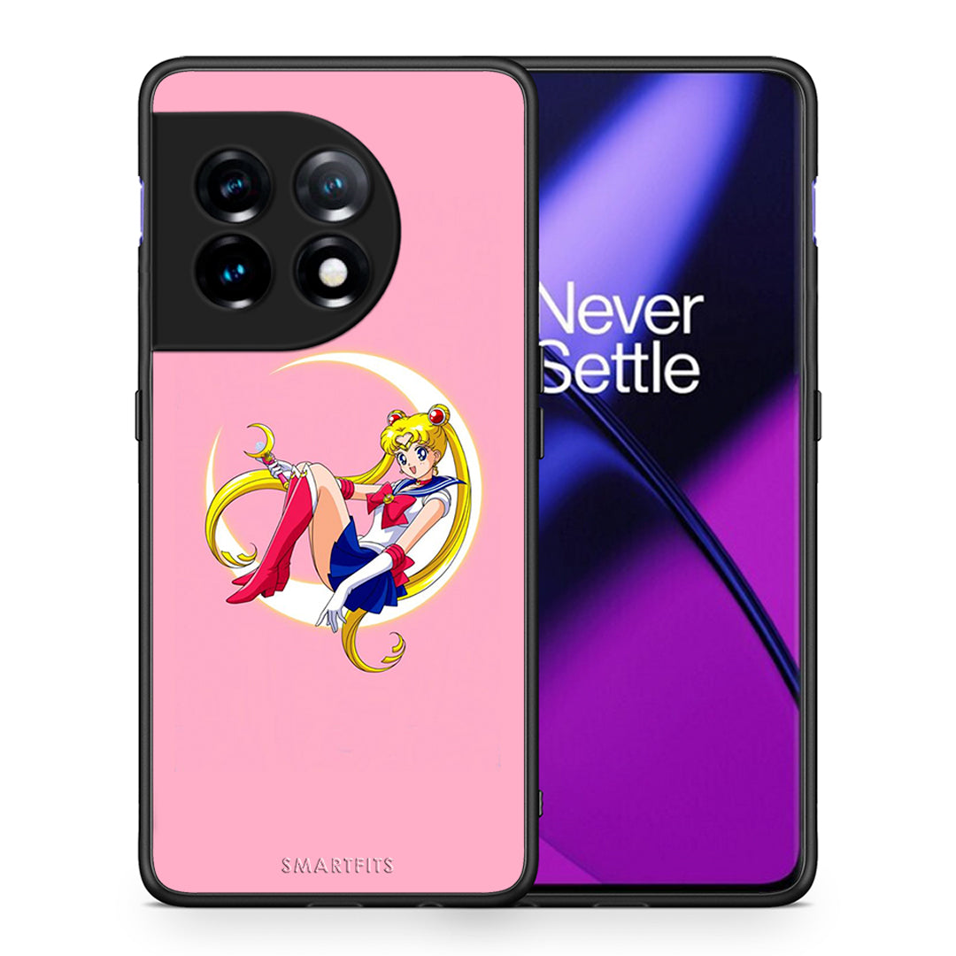 Θήκη OnePlus 11R / ACE 2 5G Moon Girl από τη Smartfits με σχέδιο στο πίσω μέρος και μαύρο περίβλημα | OnePlus 11R / ACE 2 5G Moon Girl Case with Colorful Back and Black Bezels