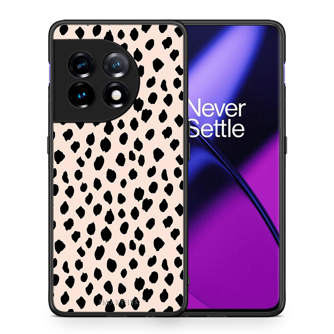 Θήκη OnePlus 11R / ACE 2 5G New Polka Dots από τη Smartfits με σχέδιο στο πίσω μέρος και μαύρο περίβλημα | OnePlus 11R / ACE 2 5G New Polka Dots Case with Colorful Back and Black Bezels