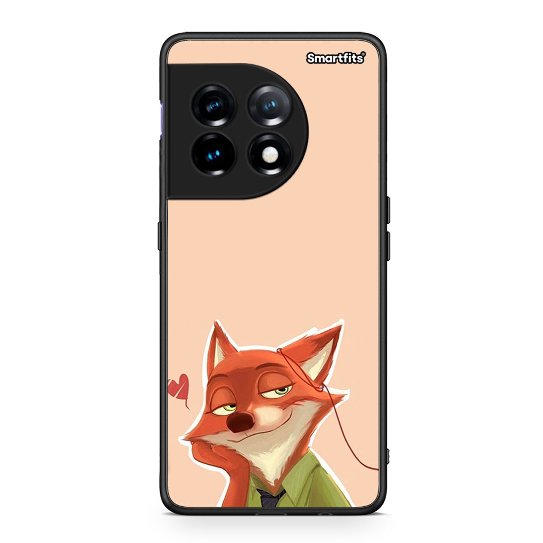 Θήκη OnePlus 11R / ACE 2 5G Nick Wilde And Judy Hopps Love 1 από τη Smartfits με σχέδιο στο πίσω μέρος και μαύρο περίβλημα | OnePlus 11R / ACE 2 5G Nick Wilde And Judy Hopps Love 1 Case with Colorful Back and Black Bezels