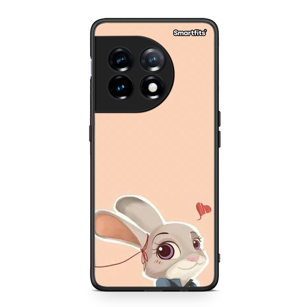 Θήκη OnePlus 11 5G Nick Wilde And Judy Hopps Love 2 από τη Smartfits με σχέδιο στο πίσω μέρος και μαύρο περίβλημα | OnePlus 11 5G Nick Wilde And Judy Hopps Love 2 Case with Colorful Back and Black Bezels