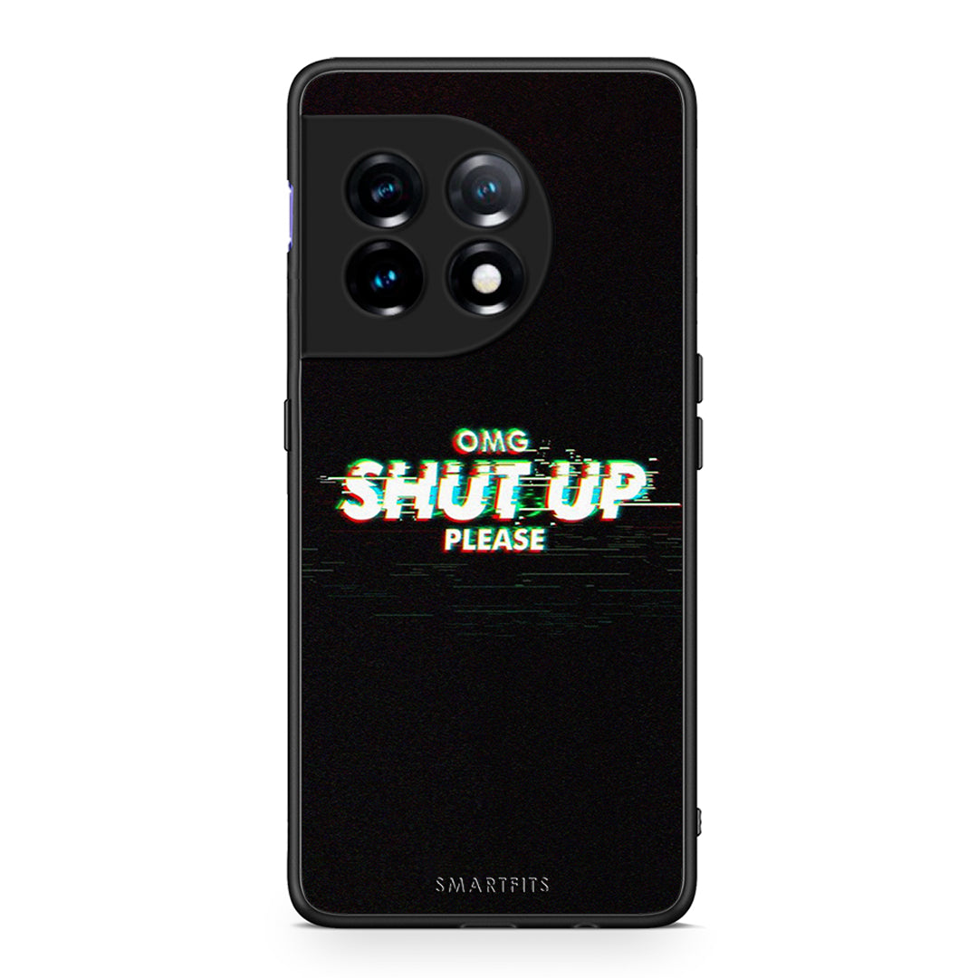 Θήκη OnePlus 11R / ACE 2 5G OMG ShutUp από τη Smartfits με σχέδιο στο πίσω μέρος και μαύρο περίβλημα | OnePlus 11R / ACE 2 5G OMG ShutUp Case with Colorful Back and Black Bezels