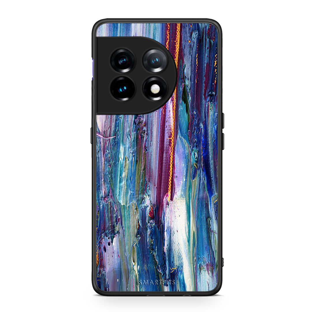 Θήκη OnePlus 11R / ACE 2 5G Paint Winter από τη Smartfits με σχέδιο στο πίσω μέρος και μαύρο περίβλημα | OnePlus 11R / ACE 2 5G Paint Winter Case with Colorful Back and Black Bezels