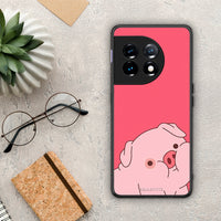 Thumbnail for Θήκη OnePlus 11 5G Pig Love 1 από τη Smartfits με σχέδιο στο πίσω μέρος και μαύρο περίβλημα | OnePlus 11 5G Pig Love 1 Case with Colorful Back and Black Bezels