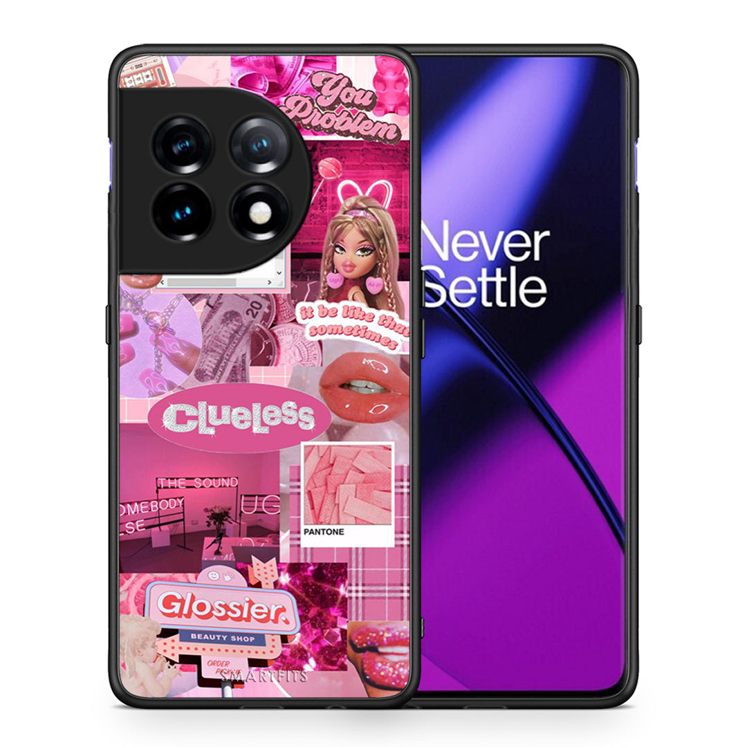 Θήκη OnePlus 11R / ACE 2 5G Pink Love από τη Smartfits με σχέδιο στο πίσω μέρος και μαύρο περίβλημα | OnePlus 11R / ACE 2 5G Pink Love Case with Colorful Back and Black Bezels