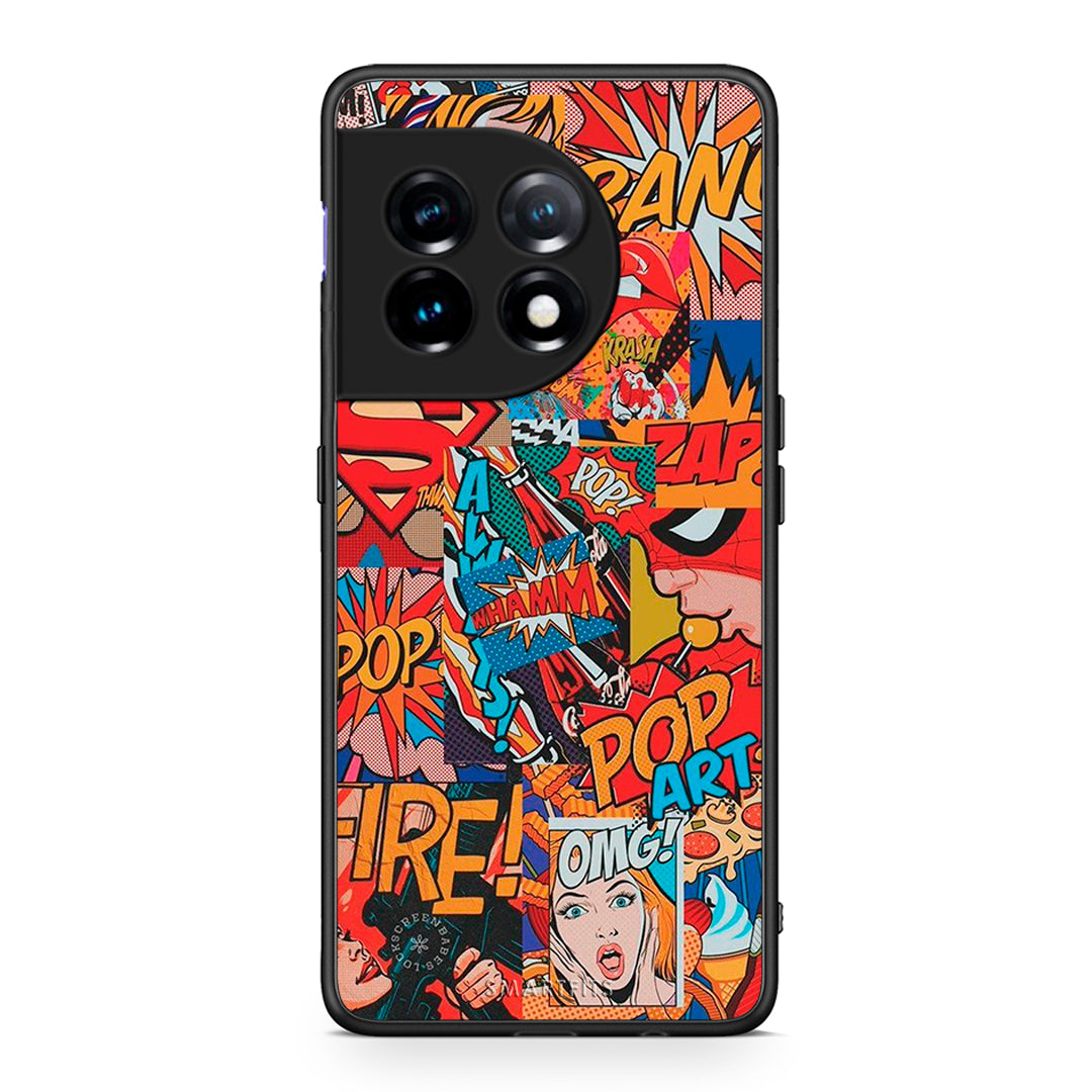 Θήκη OnePlus 11R / ACE 2 5G PopArt OMG από τη Smartfits με σχέδιο στο πίσω μέρος και μαύρο περίβλημα | OnePlus 11R / ACE 2 5G PopArt OMG Case with Colorful Back and Black Bezels