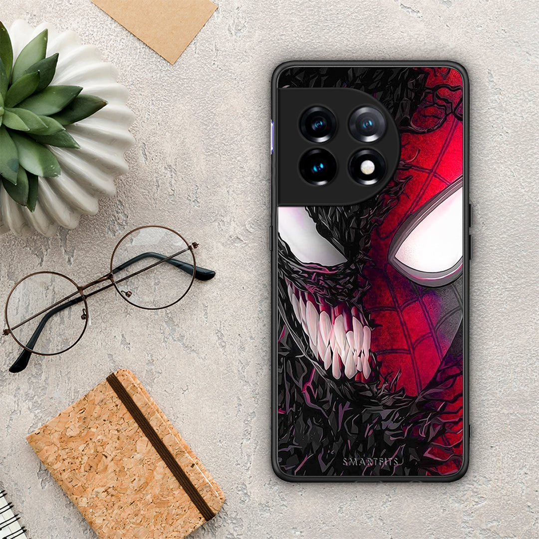 Θήκη OnePlus 11 5G PopArt SpiderVenom από τη Smartfits με σχέδιο στο πίσω μέρος και μαύρο περίβλημα | OnePlus 11 5G PopArt SpiderVenom Case with Colorful Back and Black Bezels