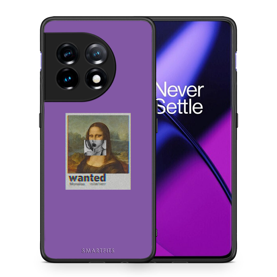 Θήκη OnePlus 11 5G Popart Monalisa από τη Smartfits με σχέδιο στο πίσω μέρος και μαύρο περίβλημα | OnePlus 11 5G Popart Monalisa Case with Colorful Back and Black Bezels