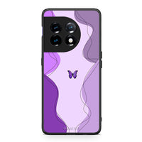 Thumbnail for Θήκη OnePlus 11 5G Purple Mariposa από τη Smartfits με σχέδιο στο πίσω μέρος και μαύρο περίβλημα | OnePlus 11 5G Purple Mariposa Case with Colorful Back and Black Bezels