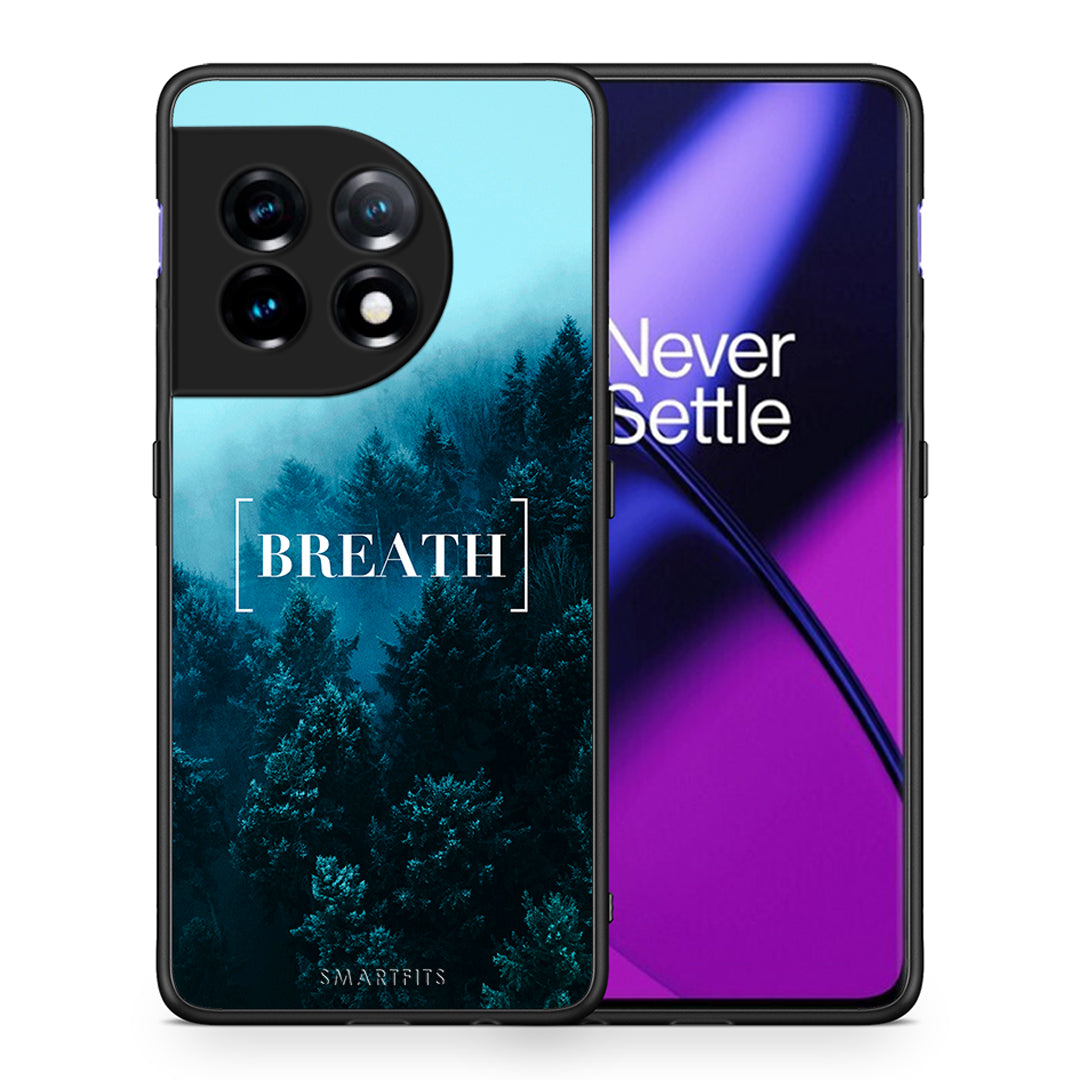 Θήκη OnePlus 11R / ACE 2 5G Quote Breath από τη Smartfits με σχέδιο στο πίσω μέρος και μαύρο περίβλημα | OnePlus 11R / ACE 2 5G Quote Breath Case with Colorful Back and Black Bezels