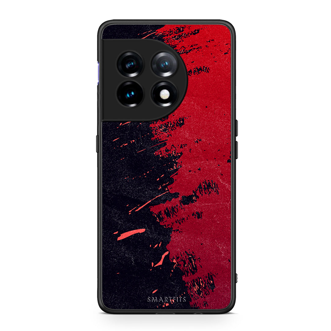 Θήκη OnePlus 11R / ACE 2 5G Red Paint από τη Smartfits με σχέδιο στο πίσω μέρος και μαύρο περίβλημα | OnePlus 11R / ACE 2 5G Red Paint Case with Colorful Back and Black Bezels