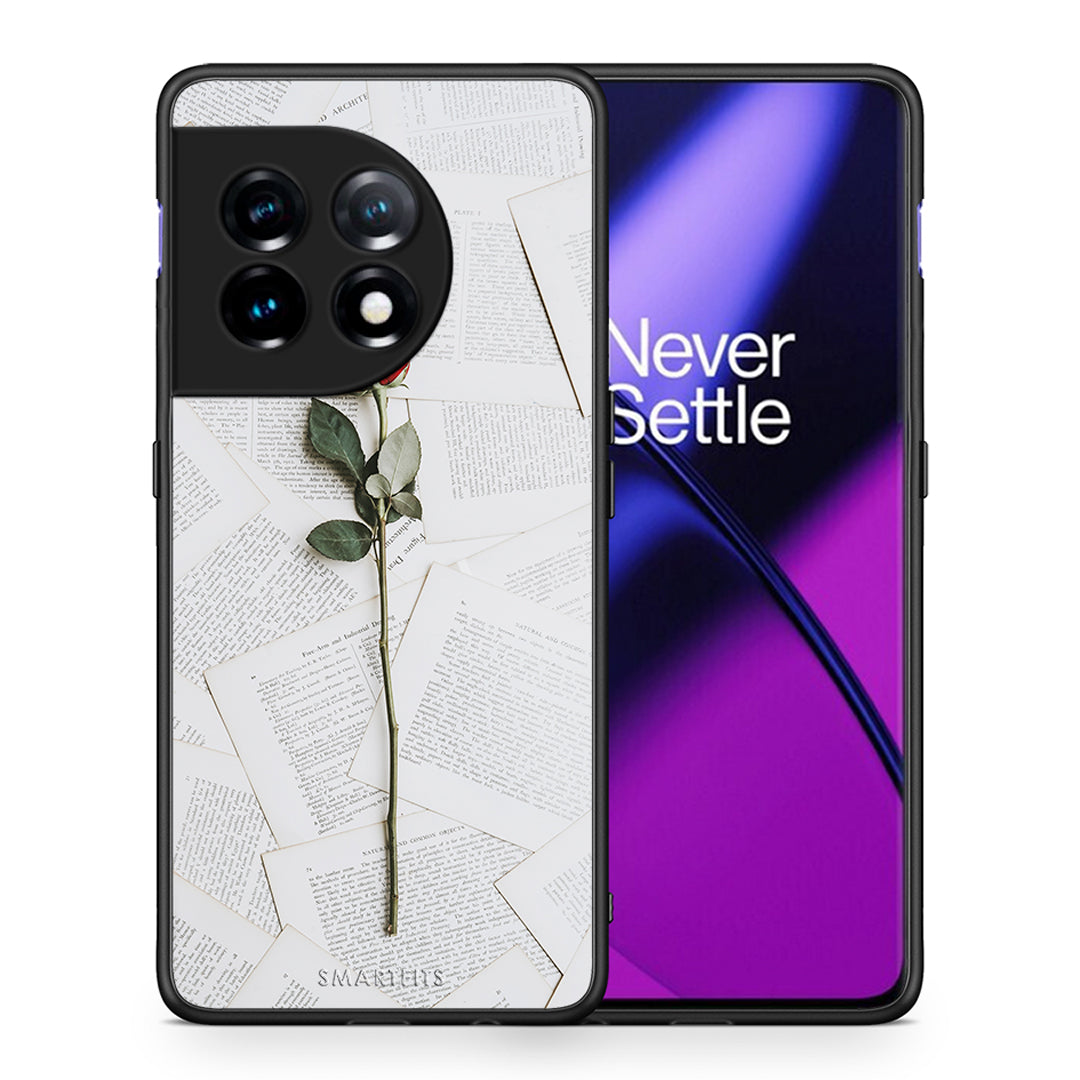 Θήκη OnePlus 11R / ACE 2 5G Red Rose από τη Smartfits με σχέδιο στο πίσω μέρος και μαύρο περίβλημα | OnePlus 11R / ACE 2 5G Red Rose Case with Colorful Back and Black Bezels