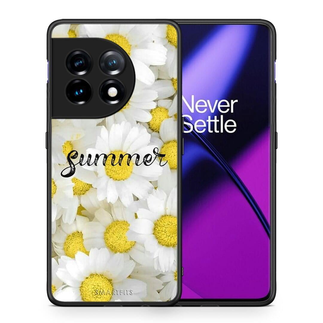 Θήκη OnePlus 11R / ACE 2 5G Summer Daisies από τη Smartfits με σχέδιο στο πίσω μέρος και μαύρο περίβλημα | OnePlus 11R / ACE 2 5G Summer Daisies Case with Colorful Back and Black Bezels