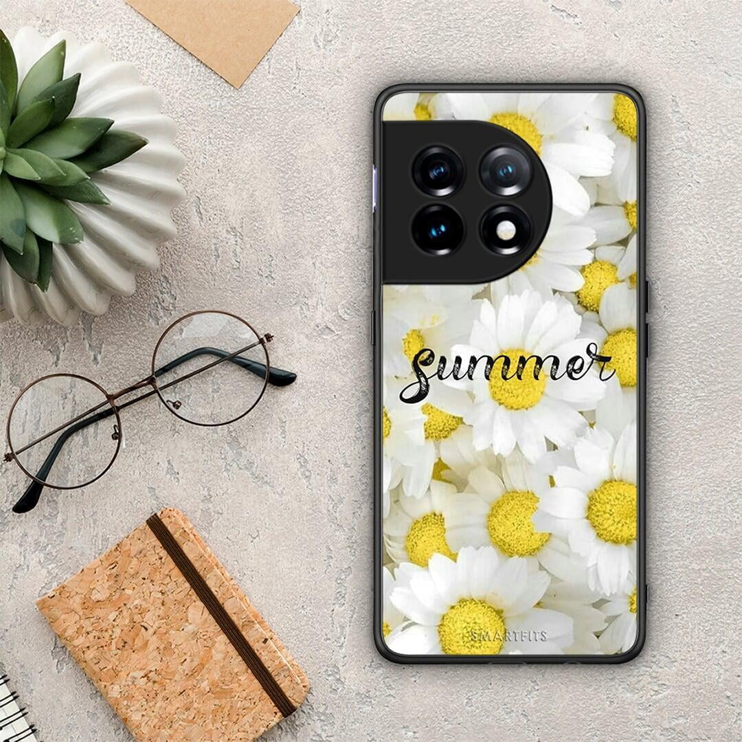 Θήκη OnePlus 11R / ACE 2 5G Summer Daisies από τη Smartfits με σχέδιο στο πίσω μέρος και μαύρο περίβλημα | OnePlus 11R / ACE 2 5G Summer Daisies Case with Colorful Back and Black Bezels