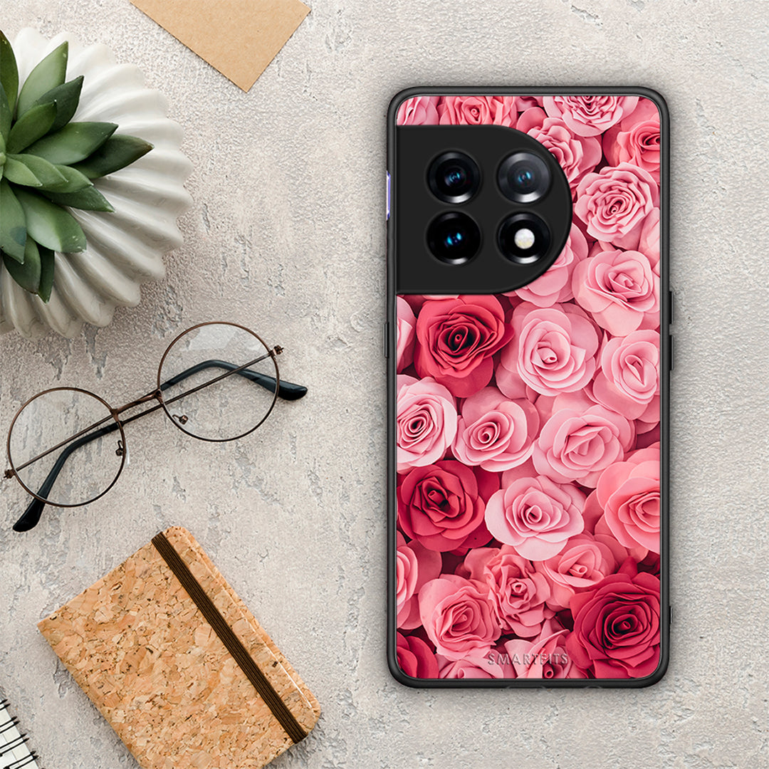 Θήκη OnePlus 11R / ACE 2 5G Valentine RoseGarden από τη Smartfits με σχέδιο στο πίσω μέρος και μαύρο περίβλημα | OnePlus 11R / ACE 2 5G Valentine RoseGarden Case with Colorful Back and Black Bezels