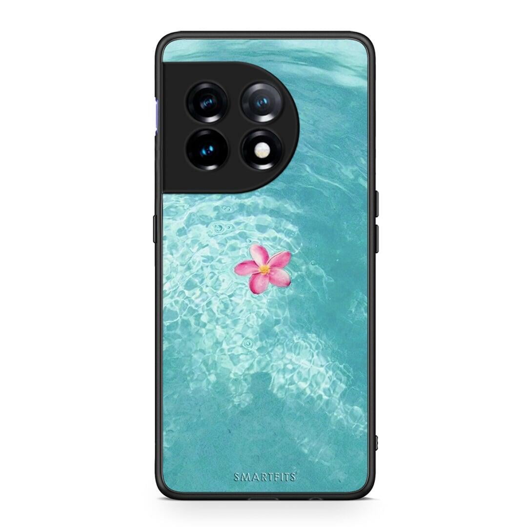 Θήκη OnePlus 11 5G Water Flower από τη Smartfits με σχέδιο στο πίσω μέρος και μαύρο περίβλημα | OnePlus 11 5G Water Flower Case with Colorful Back and Black Bezels