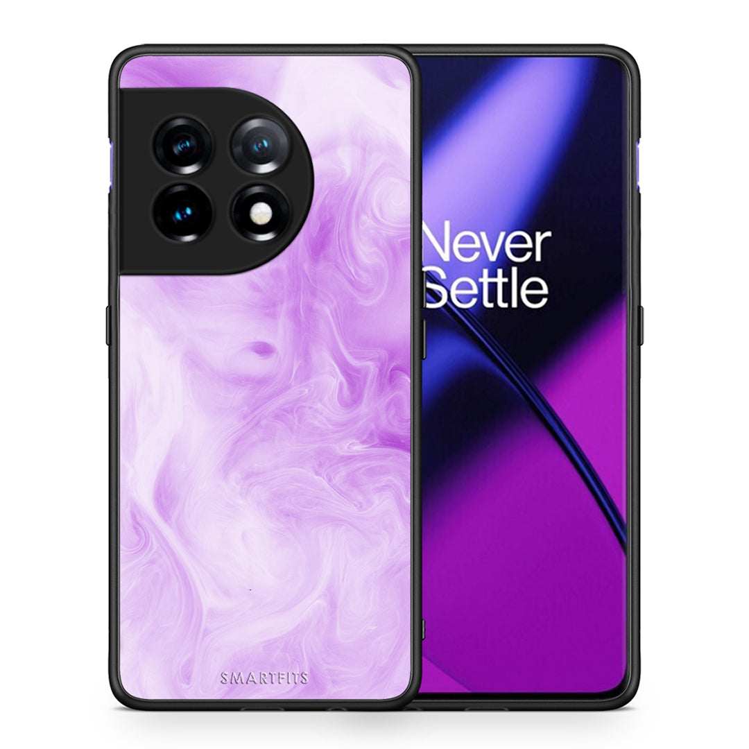 Θήκη OnePlus 11R / ACE 2 5G Watercolor Lavender από τη Smartfits με σχέδιο στο πίσω μέρος και μαύρο περίβλημα | OnePlus 11R / ACE 2 5G Watercolor Lavender Case with Colorful Back and Black Bezels