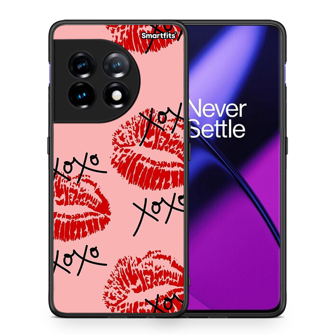 Θήκη OnePlus 11R / ACE 2 5G XOXO Lips από τη Smartfits με σχέδιο στο πίσω μέρος και μαύρο περίβλημα | OnePlus 11R / ACE 2 5G XOXO Lips Case with Colorful Back and Black Bezels