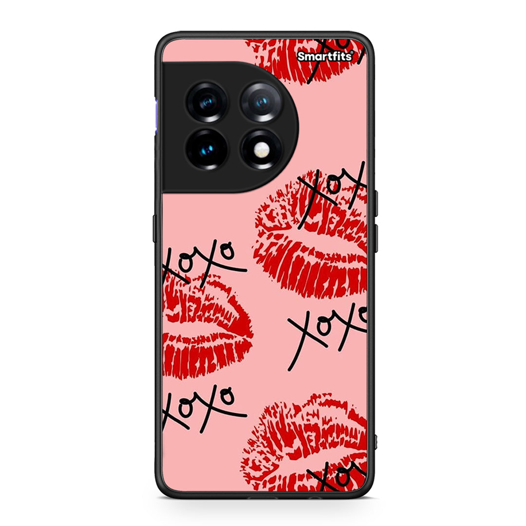 Θήκη OnePlus 11R / ACE 2 5G XOXO Lips από τη Smartfits με σχέδιο στο πίσω μέρος και μαύρο περίβλημα | OnePlus 11R / ACE 2 5G XOXO Lips Case with Colorful Back and Black Bezels