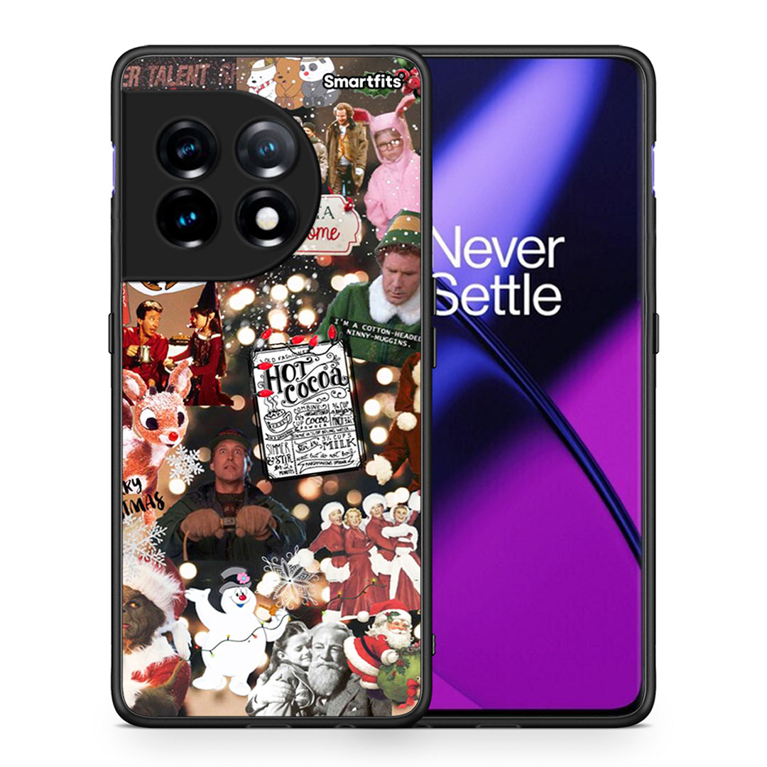 Θήκη OnePlus 11 5G Xmas Movies από τη Smartfits με σχέδιο στο πίσω μέρος και μαύρο περίβλημα | OnePlus 11 5G Xmas Movies Case with Colorful Back and Black Bezels