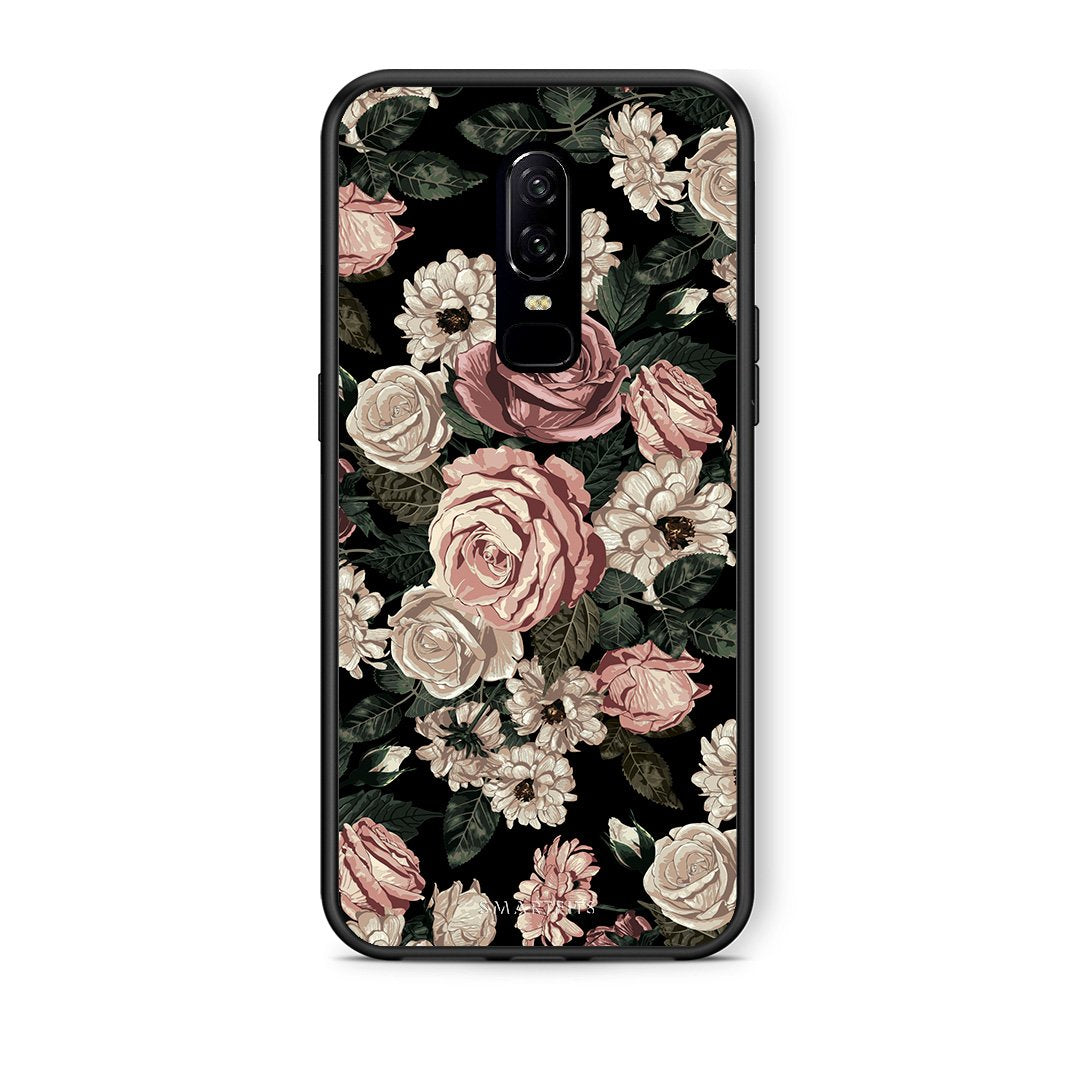4 - OnePlus 6 Wild Roses Flower case, cover, bumper